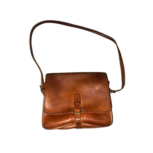 Vintage rare COACH saddle pouch brown shoulder bag - Picture 1 of 13
